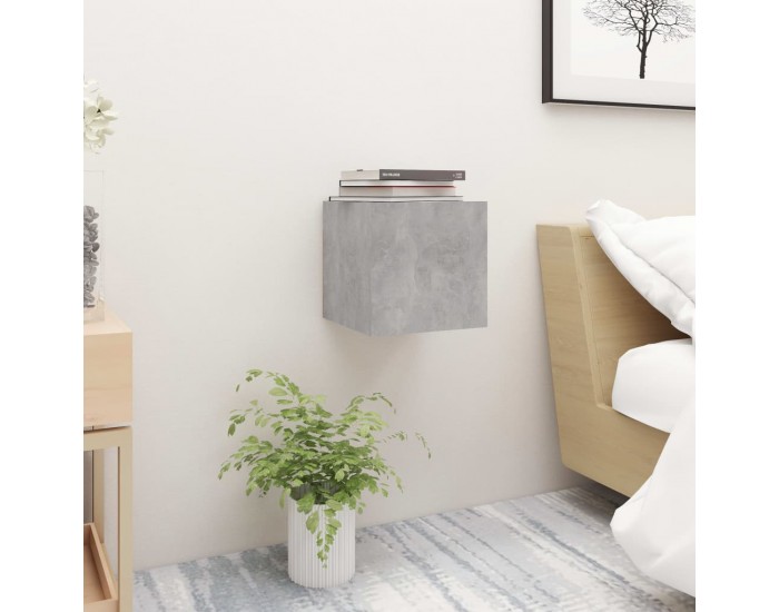 Sonata H Нощно шкафче, бетонно сиво, 30,5x30x30 см, инженерно дърво