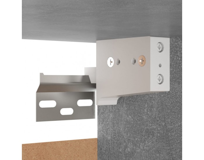 Sonata H Нощно шкафче, бетонно сиво, 30,5x30x30 см, инженерно дърво