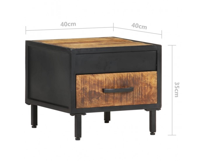 Sonata H Нощно шкафче, 40x40x35 см, грубо мангово дърво