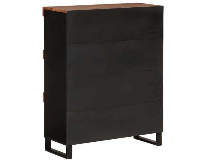 Sonata H Страничен шкаф 85x33x107 см масивна акация