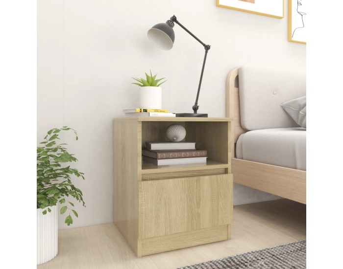 Sonata H Нощно шкафче, дъб сонома, 40x40x50 см, инженерно дърво