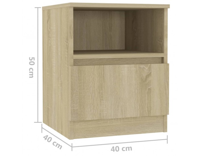 Sonata H Нощно шкафче, дъб сонома, 40x40x50 см, инженерно дърво