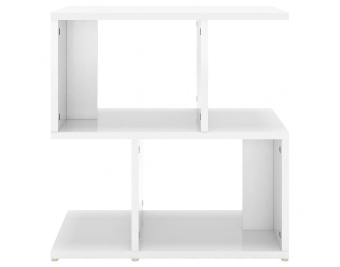 Sonata H Нощно шкафче, бял гланц, 50x30x51,5 см, инженерно дърво