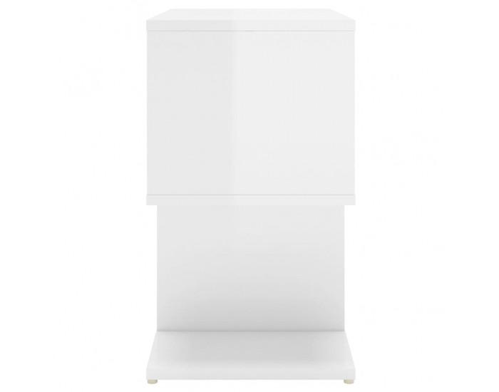 Sonata H Нощно шкафче, бял гланц, 50x30x51,5 см, инженерно дърво