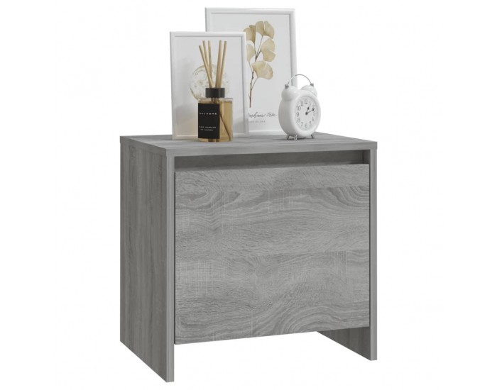 Sonata H Нощно шкафче, сив сонома, 45x34x44,5 см, инженерно дърво