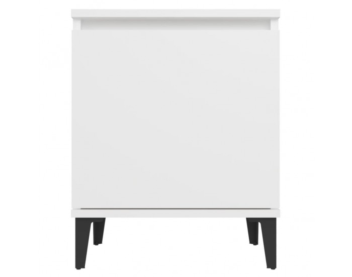 Sonata H Нощно шкафче с метални крака, бяло, 40x30x50 см