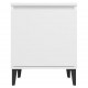 Sonata H Нощно шкафче с метални крака, бяло, 40x30x50 см