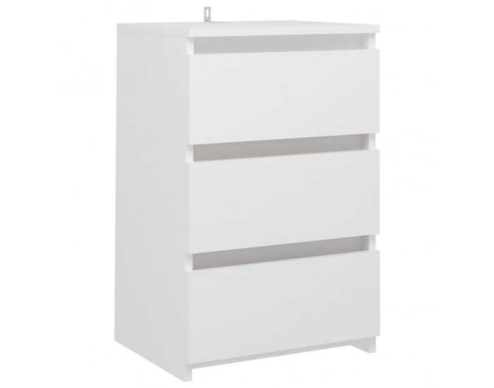 Sonata H Нощни шкафчета, 2 бр, бели, 40x35x62,5 см, инженерно дърво