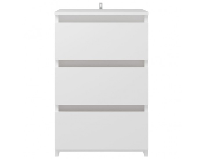 Sonata H Нощни шкафчета, 2 бр, бели, 40x35x62,5 см, инженерно дърво