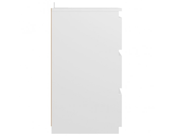 Sonata H Нощни шкафчета, 2 бр, бели, 40x35x62,5 см, инженерно дърво