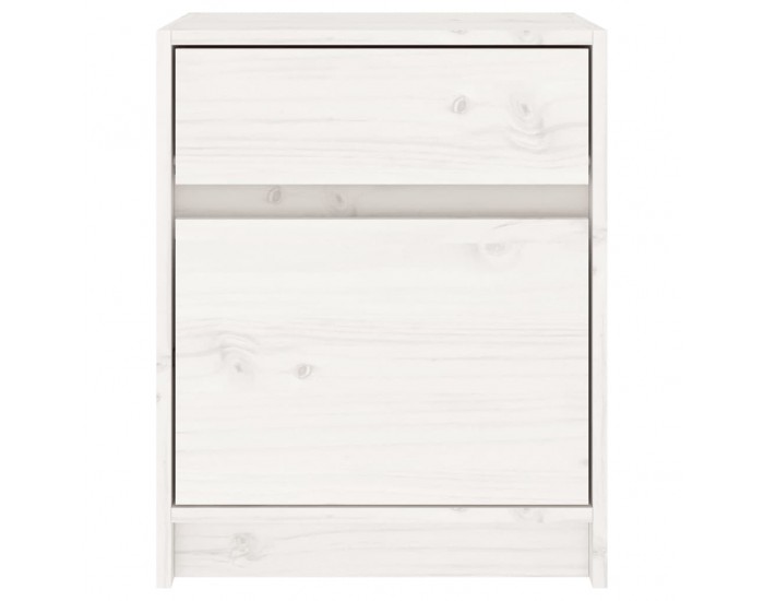 Sonata H Нощни шкафчета, 2 бр, бели, 40x31x50 см, бор масив