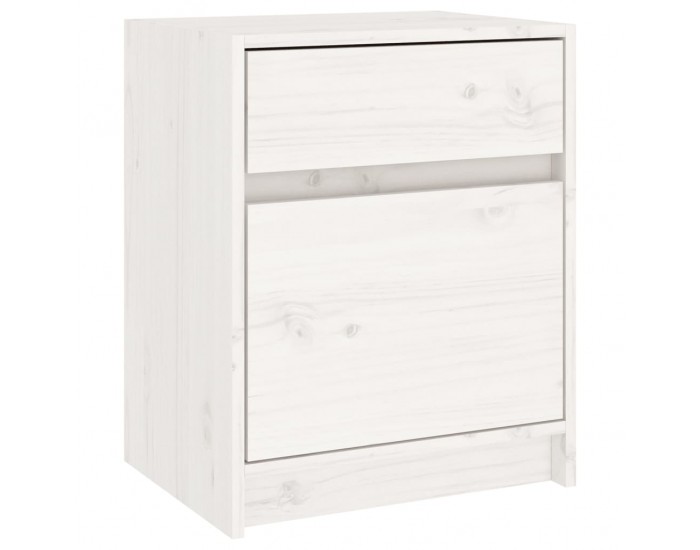 Sonata H Нощни шкафчета, 2 бр, бели, 40x31x50 см, бор масив