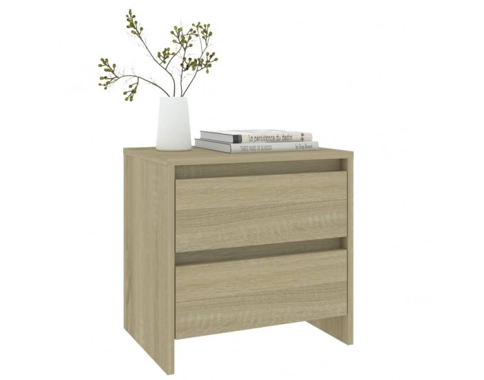 Sonata H Нощни шкафчета 2 бр сонома дъб 45x34,5x44,5 см инженерно дърво