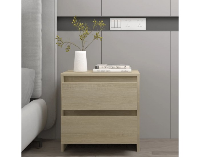 Sonata H Нощни шкафчета 2 бр сонома дъб 45x34,5x44,5 см инженерно дърво