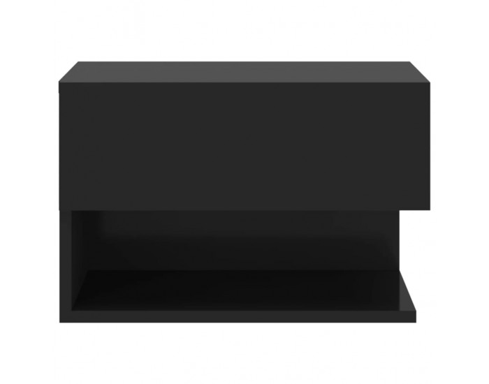 Sonata H Нощни шкафчета за стенен монтаж, 2 бр, черни