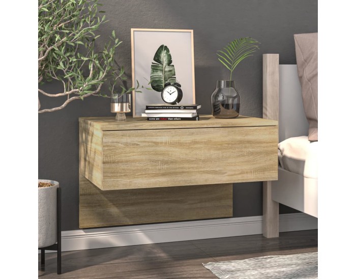 Sonata H Нощни шкафчета за стенен монтаж, 2 бр, дъб сонома