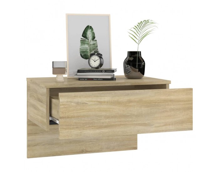 Sonata H Нощни шкафчета за стенен монтаж, 2 бр, дъб сонома