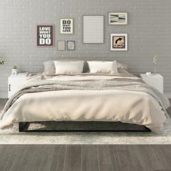 Sonata H Нощни шкафчета, 2 бр, бели, инженерно дърво - Нощни шкафчета