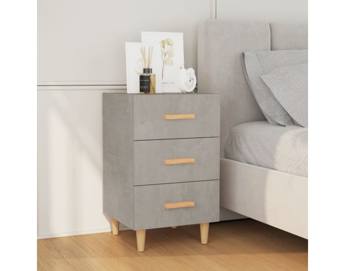 Sonata H Нощно шкафче, бетонно сиво, 40x40x66 см, инженерно дърво