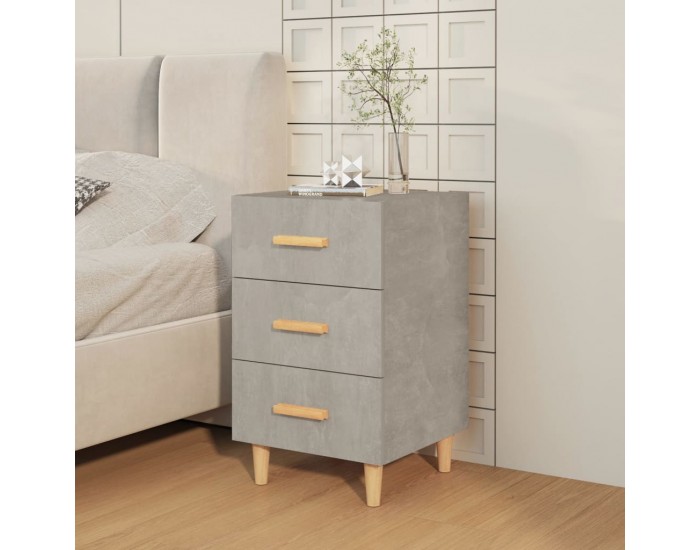 Sonata H Нощно шкафче, бетонно сиво, 40x40x66 см, инженерно дърво