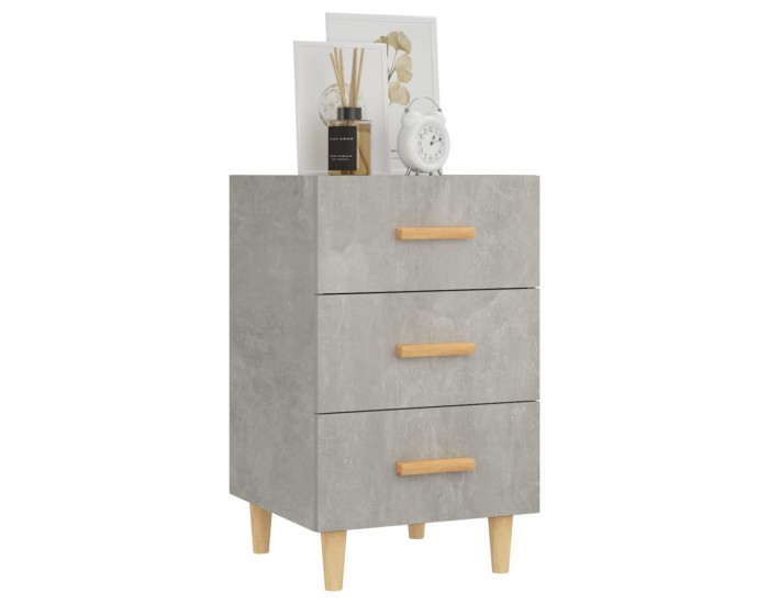Sonata H Нощно шкафче, бетонно сиво, 40x40x66 см, инженерно дърво