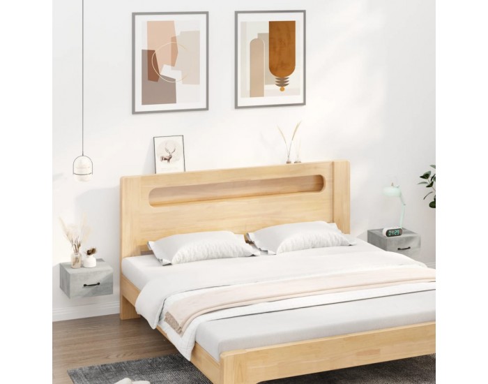Sonata H Нощни шкафчета за стенен монтаж 2 бр бетонно сиви 35x35x20 см