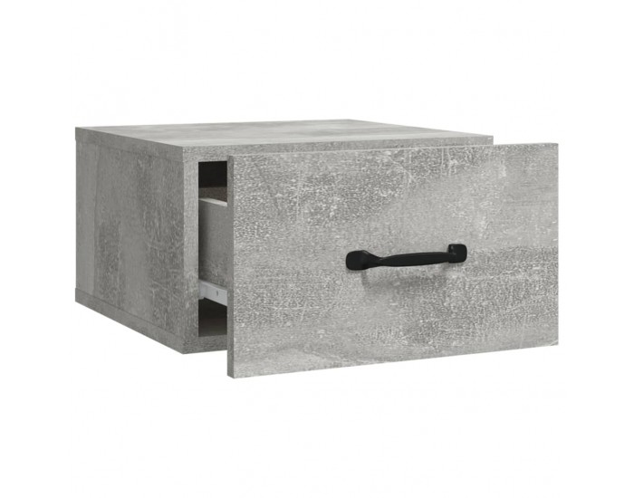 Sonata H Нощни шкафчета за стенен монтаж 2 бр бетонно сиви 35x35x20 см