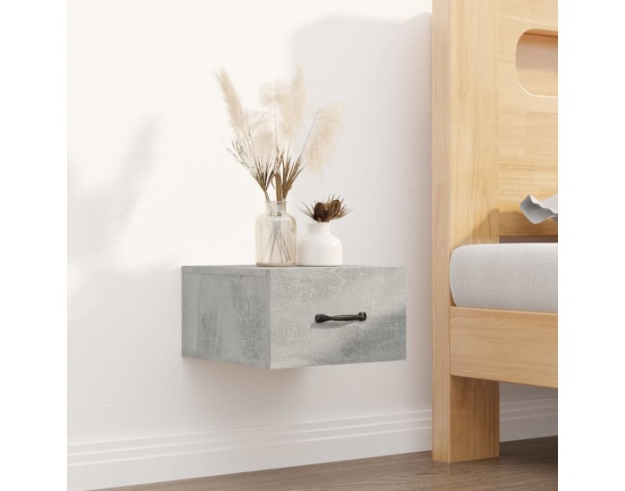 Sonata H Нощни шкафчета за стенен монтаж 2 бр бетонно сиви 35x35x20 см