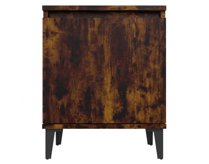 Sonata H Нощни шкафчета с метални крака, опушен дъб, 40x30x50 см