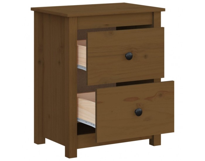 Sonata H Нощно шкафче, меденокафяво, 50x35x61,5 см, борово дърво масив