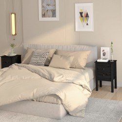 Sonata H Нощни шкафчета, 2 бр, черни, 40x35x61,5 см, борово дърво масив - Нощни шкафчета