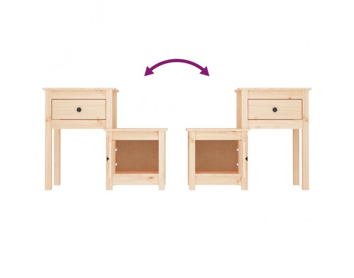 Sonata H Нощно шкафче, 79,5x38x65,5 см, бор масив