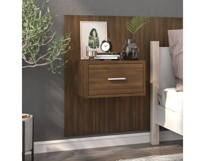Sonata H Нощно шкафче за стенен монтаж, кафяв дъб