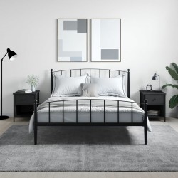 Sonata H Нощни шкафчета 2 бр черни 40x42x50 см инженерно дърво - Нощни шкафчета