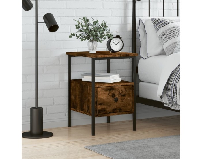 Sonata H Нощно шкафче, опушен дъб, 34x36x50 см, инженерно дърво