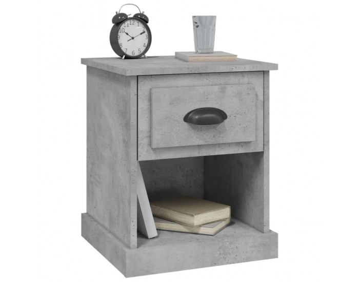 Sonata H Нощни шкафчета, 2 бр, сиво, 39x39x47,5 см, инженерно дърво