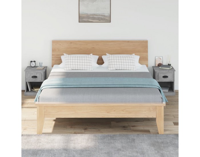 Sonata H Нощни шкафчета, 2 бр, сиво, 39x39x47,5 см, инженерно дърво