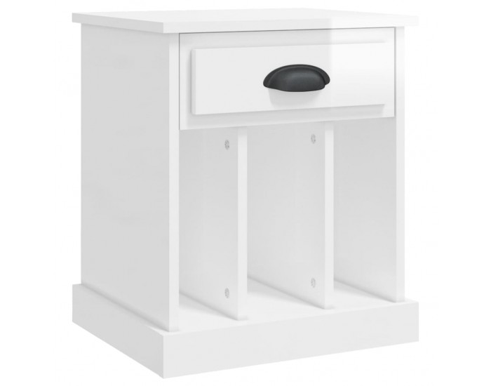 Sonata H Нощно шкафче, бял гланц, 43x36x50 см