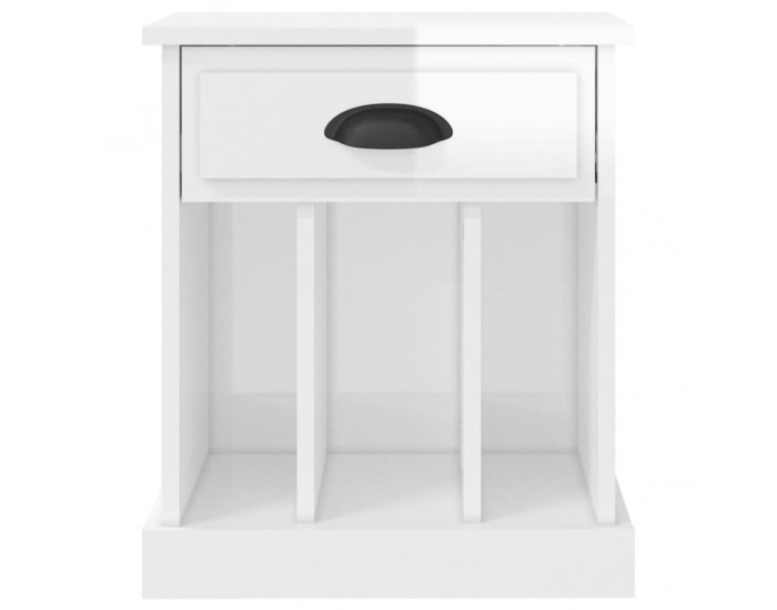 Sonata H Нощно шкафче, бял гланц, 43x36x50 см