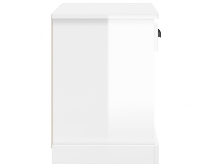 Sonata H Нощно шкафче, бял гланц, 43x36x50 см