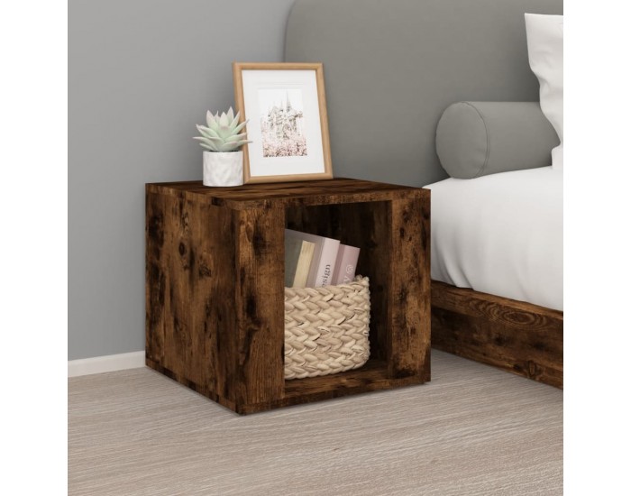 Sonata H Нощна масичка, опушен дъб, 41x40x36 см, инженерно дърво