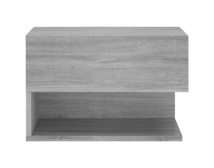 Sonata H Нощни шкафчета за стенен монтаж, 2 бр, сив сонома