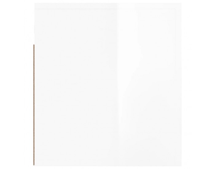 Sonata H Нощни шкафчета за стенен монтаж, 2 бр, бял гланц, 50x36x40 см