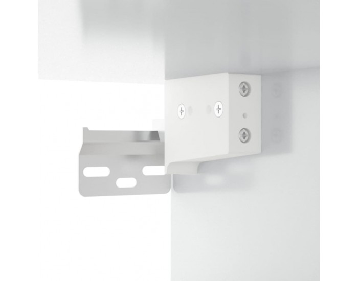 Sonata H Нощни шкафчета за стенен монтаж, 2 бр, бял гланц, 50x36x40 см