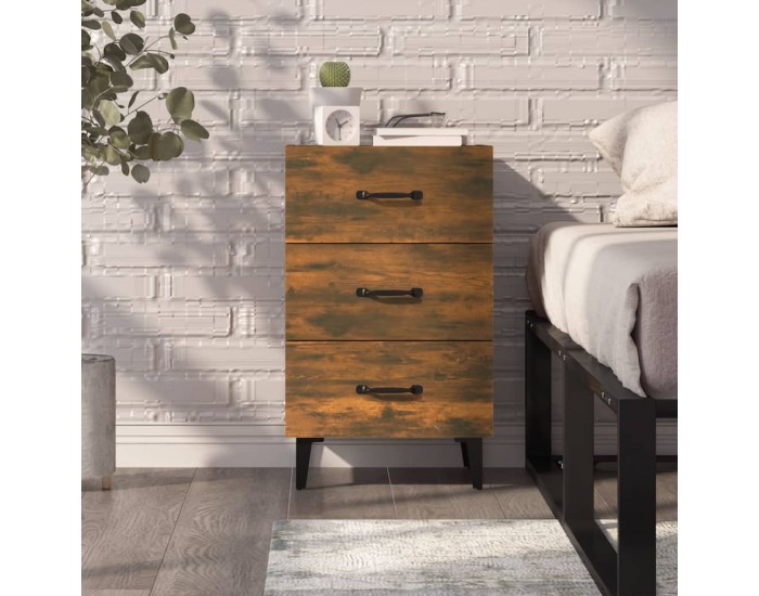 Sonata H Нощно шкафче, опушен дъб, 40x40x66 см, инженерно дърво