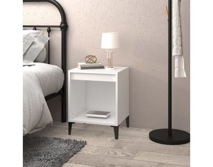 Sonata H Нощно шкафче, бяло, 40x35x50 см