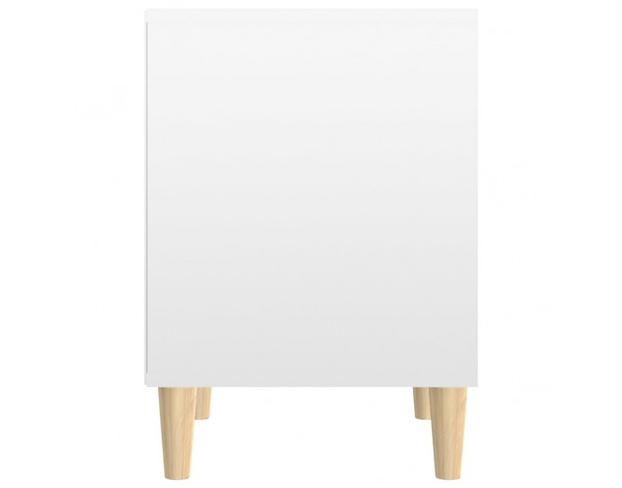 Sonata H Нощно шкафче, бял гланц, 40x35x50 см, инженерно дърво