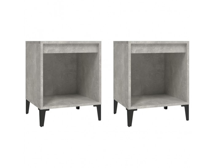 Sonata H Нощни шкафчета, 2 бр, бетонно сиво, 40x35x50 см