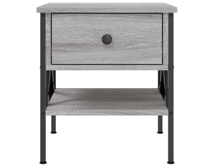 Sonata H Нощни масички, 2 бр, cив сонома, 40x42x45 см, инженерно дърво