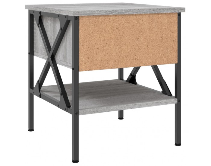 Sonata H Нощни масички, 2 бр, cив сонома, 40x42x45 см, инженерно дърво